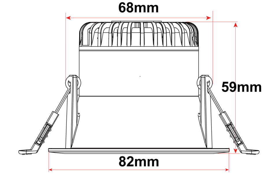 Full Aluminum Anti-glare Downlight IP65 DL85 SMD  4W-6W-8W image 5